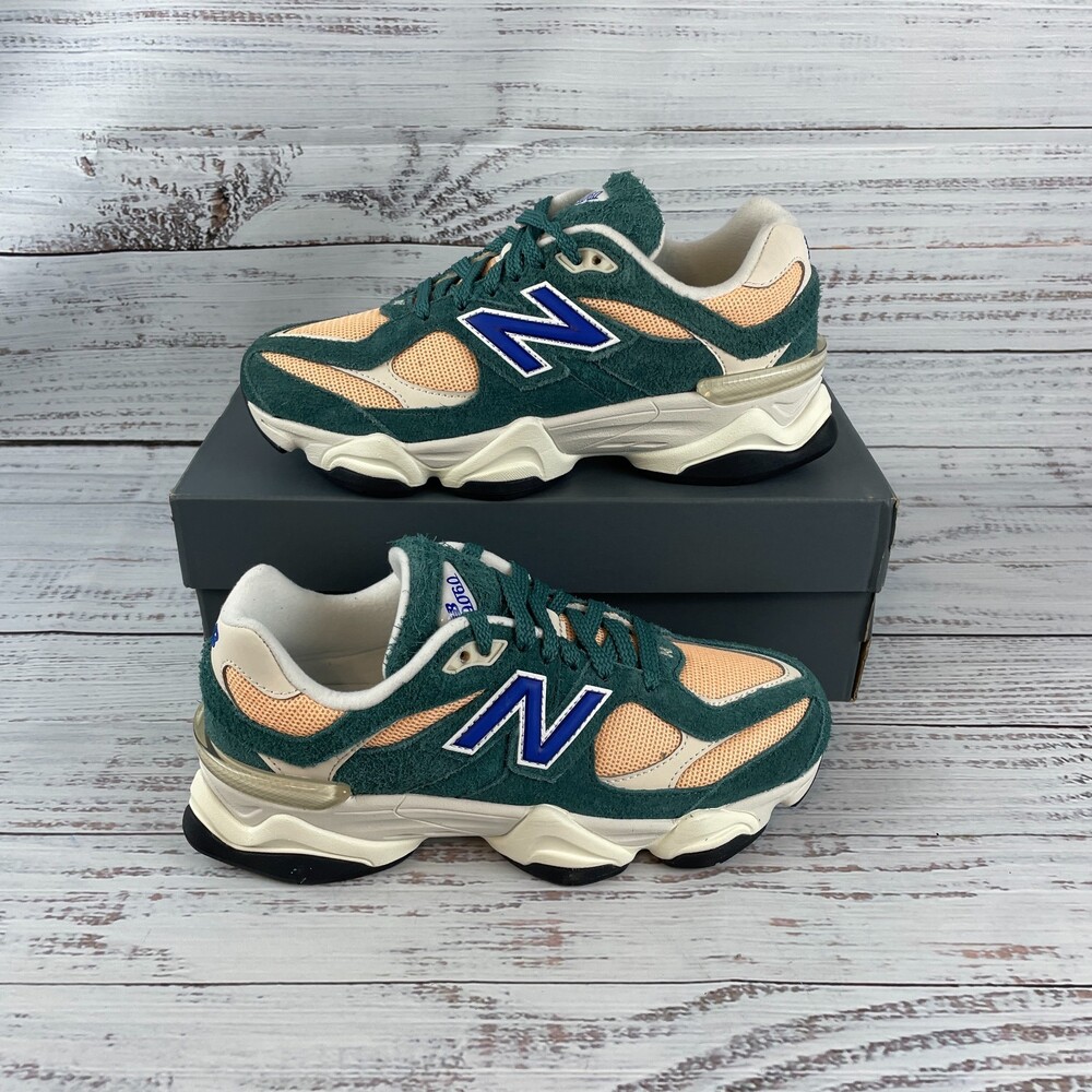 New Balance 9060 Kids US 6 (Womens US 7.5) Lifestyle Shoes Green Orange